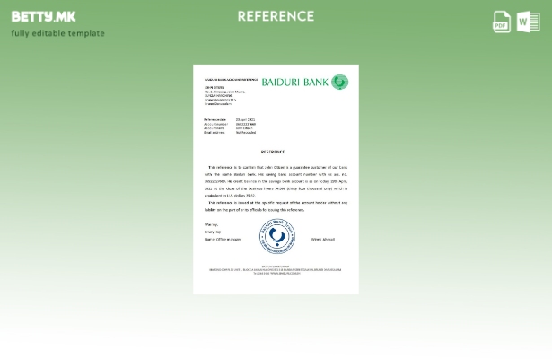 Референтен шаблон за банка во модерен стил Брунеи Бајдури